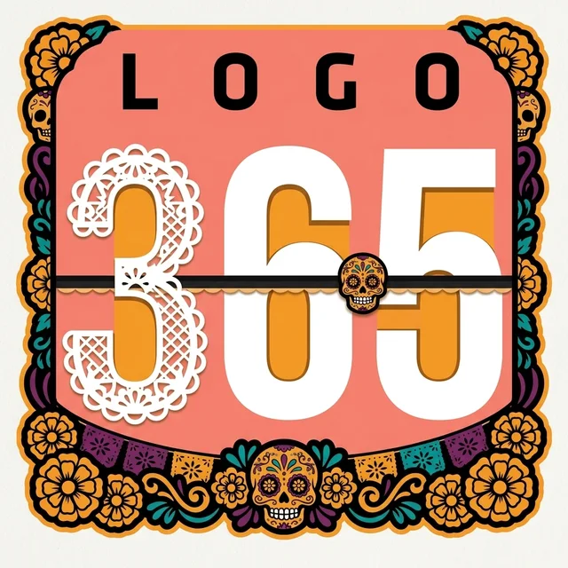 Día de los Muertos edition of the Logo365 logo